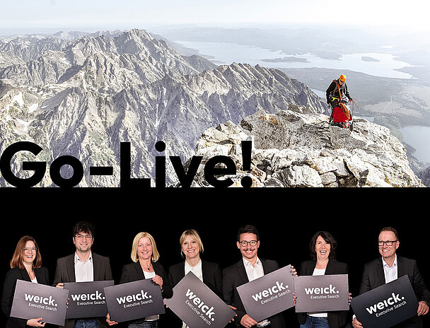 Zum Go-Live: Das Weick-Team mit dem neuen Weick-Logo